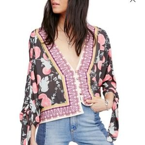 Free People Pink Grapefruit Blouse